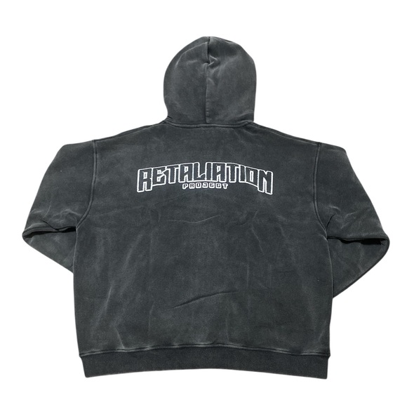 NWT Men's Black Zip-Up Hoodie L Y85 - Picture 2 of 3